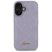 Guess Quilted Metal Logo case for iPhone 16 - light purple - Cell phone cases and covers<<<HurtelXML