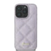Guess Quilted Metal Logo case for iPhone 16 Pro - light purple - Cell phone cases and covers<<<HurtelXML