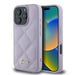 Guess Quilted Metal Logo case for iPhone 16 Pro Max - light purple - Cell phone cases and covers<<<HurtelXML