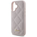 Guess Quilted Metal Logo iPhone 16 Case - Pink - Cell phone cases and covers<<<HurtelXML