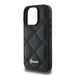 Guess Quilted Metal Logo iPhone 16 Pro Case - Black - Cell phone cases and covers<<<HurtelXML