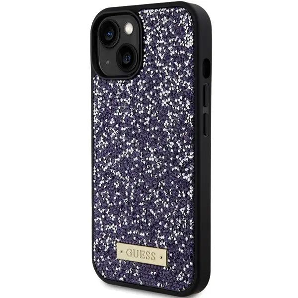 Guess Rhinestone Metal Logo iPhone 15 Case - Pink - Cell phone cases and covers<<<HurtelXML