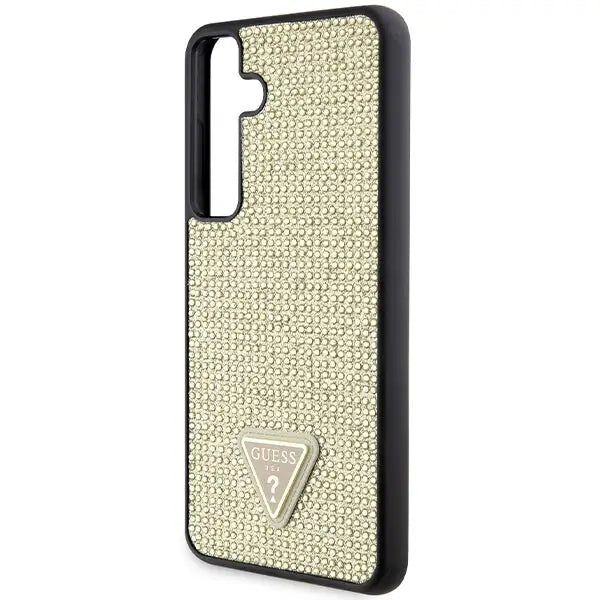 Guess Rhinestone Triangle case for Samsung Galaxy S24+ - gold - Cell phone cases and covers<<<HurtelXML