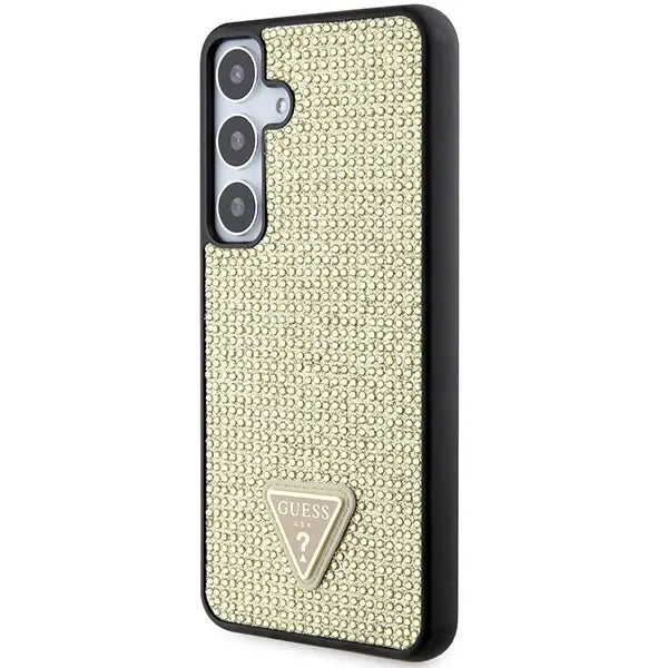 Guess Rhinestone Triangle case for Samsung Galaxy S24 - gold - Cell phone cases and covers<<<HurtelXML