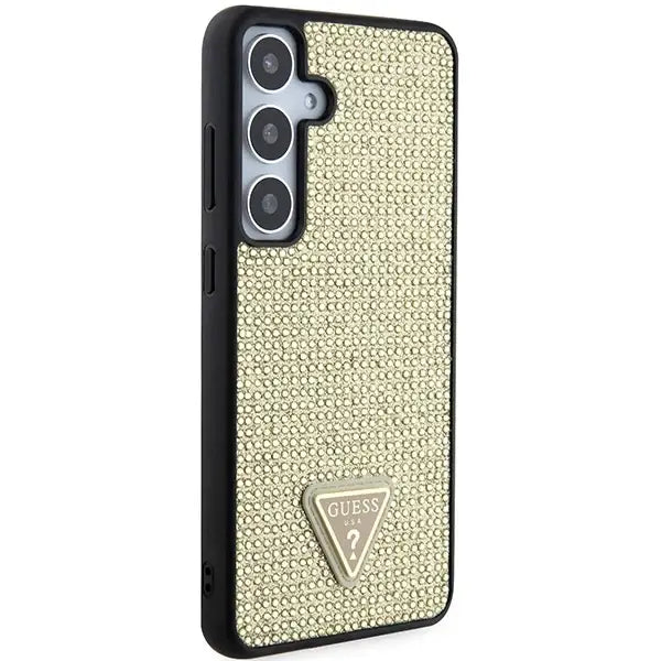 Guess Rhinestone Triangle case for Samsung Galaxy S24 - gold - Cell phone cases and covers<<<HurtelXML