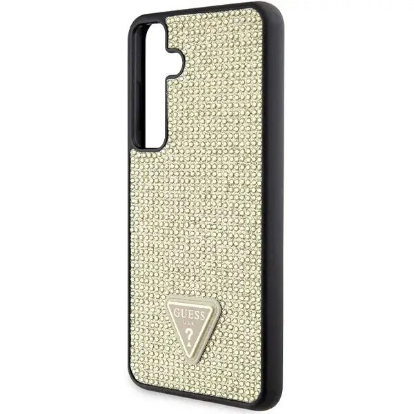 Guess Rhinestone Triangle case for Samsung Galaxy S24 - gold - Cell phone cases and covers<<<HurtelXML