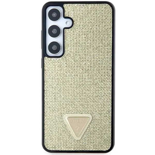 Guess Rhinestone Triangle case for Samsung Galaxy S24 - gold - Cell phone cases and covers<<<HurtelXML
