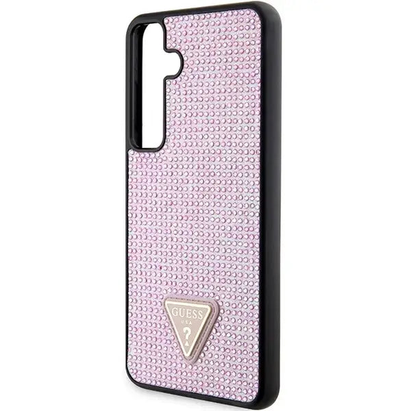 Guess Rhinestone Triangle case for Samsung Galaxy S24+ - pink - Cell phone cases and covers<<<HurtelXML