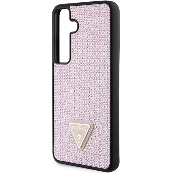 Guess Rhinestone Triangle case for Samsung Galaxy S24 - pink - Cell phone cases and covers<<<HurtelXML