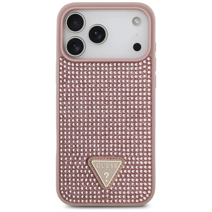 Guess Rhinestone Triangle Logo Case for iPhone 17 Pro Max - Pink - Cell phone cases and covers<<<HurtelXML