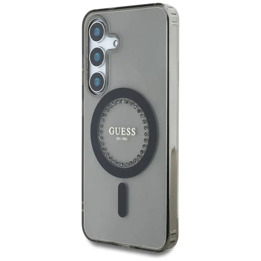 Guess Rhinestones Printed Classic Logo MagSafe Samsung Galaxy S25 case black - Cell phone cases and covers<<<HurtelXML