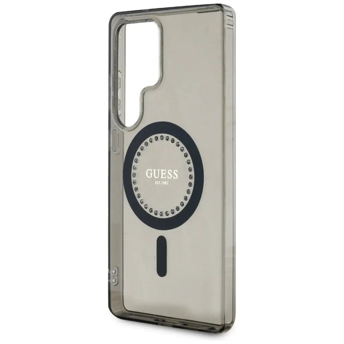 Guess Rhinestones Printed Classic Logo MagSafe Samsung Galaxy S25 Ultra case black - Cell phone cases