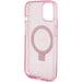 Guess Ring Stand Script Glitter MagSafe case for iPhone 15 Plus / 14 Plus - pink - Cell phone cases