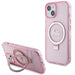 Guess Ring Stand Script Glitter MagSafe case for iPhone 15 Plus / 14 Plus - pink - Cell phone cases