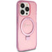 Guess Ring Stand Script Glitter MagSafe case for iPhone 15 Pro - pink - Cell phone cases and covers<<<HurtelXML