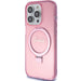 Guess Ring Stand Script Glitter MagSafe case for iPhone 15 Pro - pink - Cell phone cases and covers<<<HurtelXML