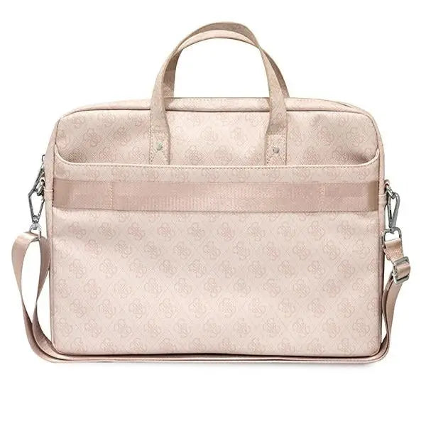Guess Saffiano 4G Triangle Logo bag for a 16’’ laptop - pink - Laptop bags<<<HurtelXML