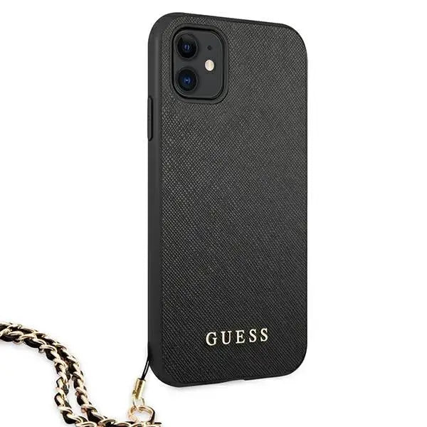 Guess Saffiano Chain case for iPhone 11 6.1’’ / Xr - black - Cell phone cases and covers<<<HurtelXML