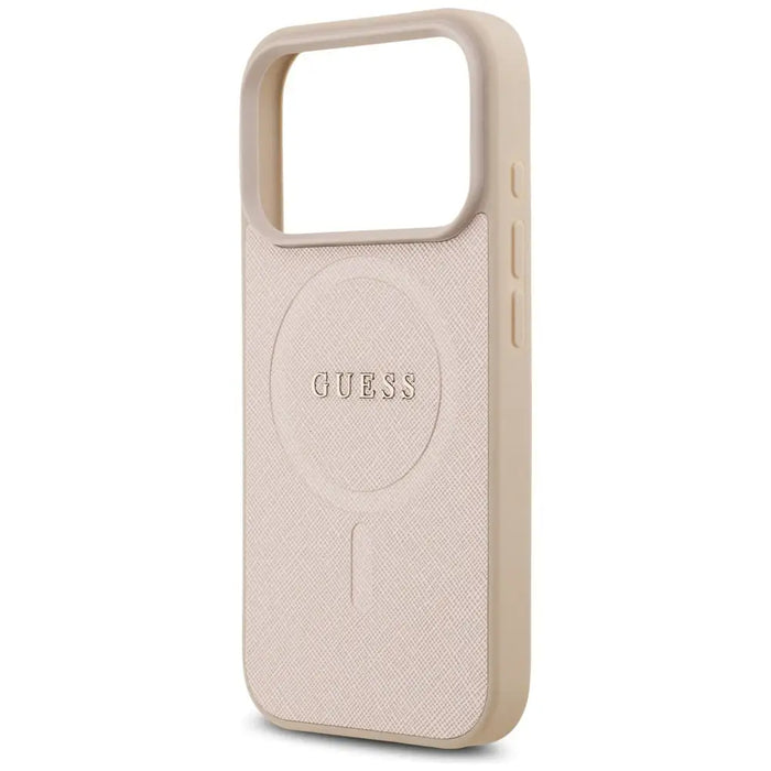 Guess Saffiano Classic Logo MagSafe Case for iPhone 17 Pro - Pink - Cell phone cases and covers<<<HurtelXML