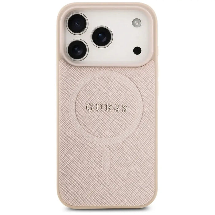 Guess Saffiano Classic Logo MagSafe Case for iPhone 17 Pro - Pink - Cell phone cases and covers<<<HurtelXML