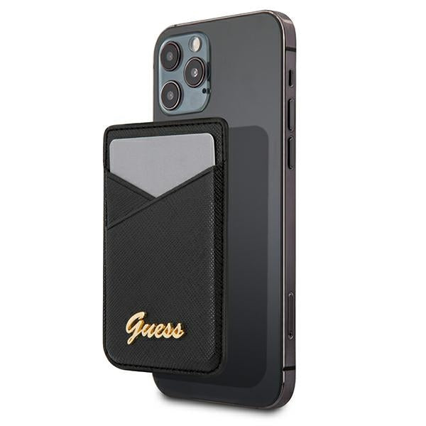 Guess Saffiano MagSafe Wallet - Black - Cell phone cases and covers<<<HurtelXML