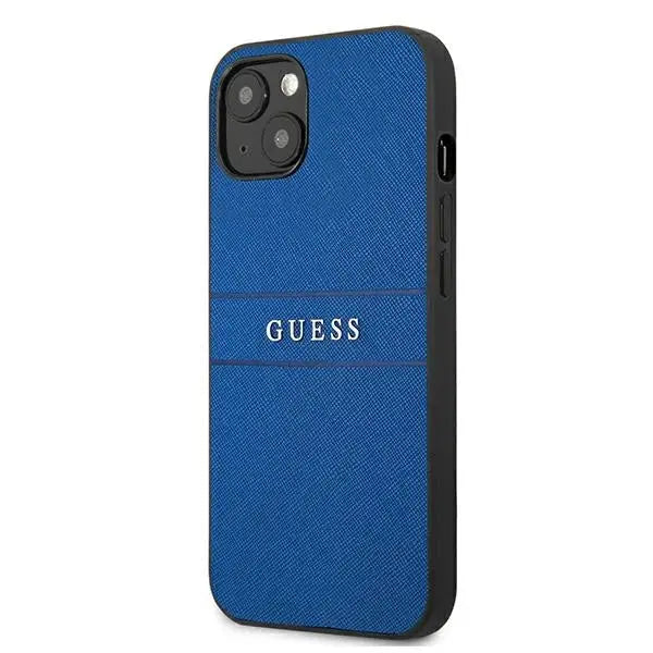 Guess Saffiano Strap Case for iPhone 13 mini 5.4’’ - Blue - Cell phone cases and covers<<<HurtelXML