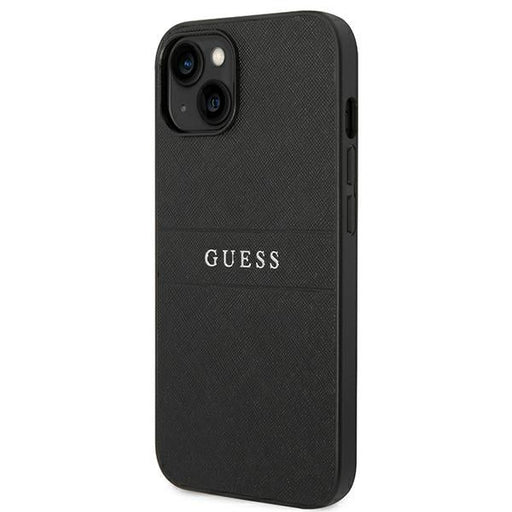 Guess Saffiano Strap Case for iPhone 14 Plus - Black - Cell phone cases and covers<<<HurtelXML