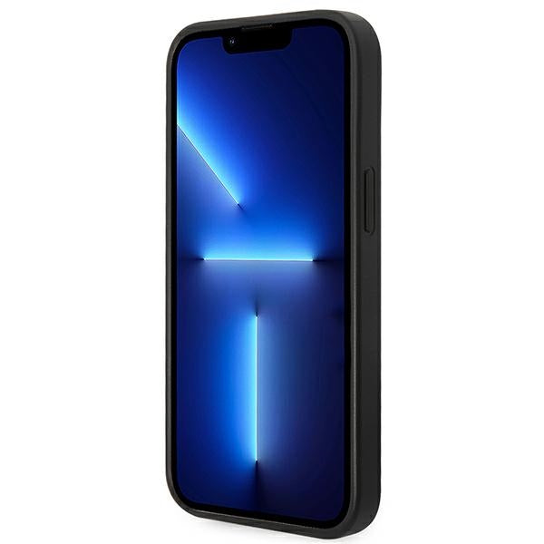 Guess Saffiano Strap Case for iPhone 14 Plus - Black - Cell phone cases and covers<<<HurtelXML