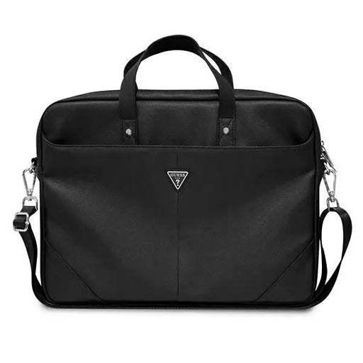 Guess Saffiano Triangle Logo bag for a 16’’ laptop - black - Laptop bags<<<HurtelXML