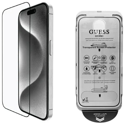 Guess Screen Protector 2.5D Outline tempered glass for iPhone 16 - Cell phone tempered glass<<<HurtelXML