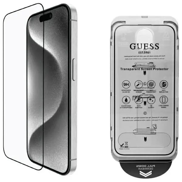 Guess Screen Protector 2.5D Outline tempered glass for iPhone 16 - Cell phone tempered glass<<<HurtelXML