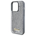 Guess Sequin Script Metal case for iPhone 14 Pro - silver - Cell phone cases and covers<<<HurtelXML