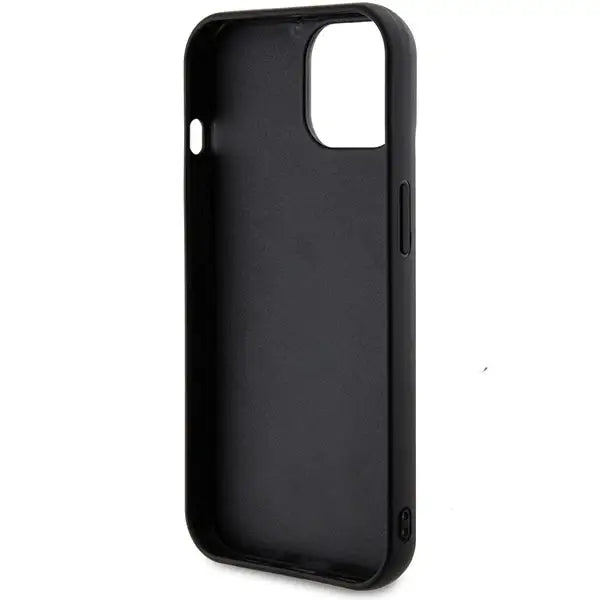 Guess Sequin Script Metal case for iPhone 15 - black - Cell phone cases and covers<<<HurtelXML
