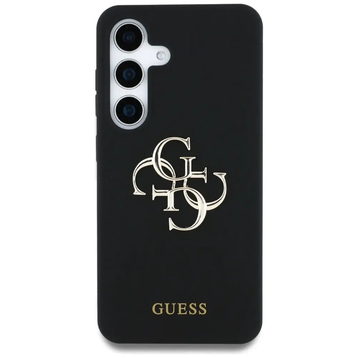Guess Silicone Big 4G Logo Bottom Script case for Samsung Galaxy S25 - black - Cell phone cases and covers<<<HurtelXML