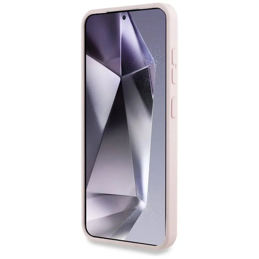 Guess Silicone Big 4G Logo Bottom Script Case for Samsung Galaxy S25 - Pink - Cell phone cases and covers<<<HurtelXML