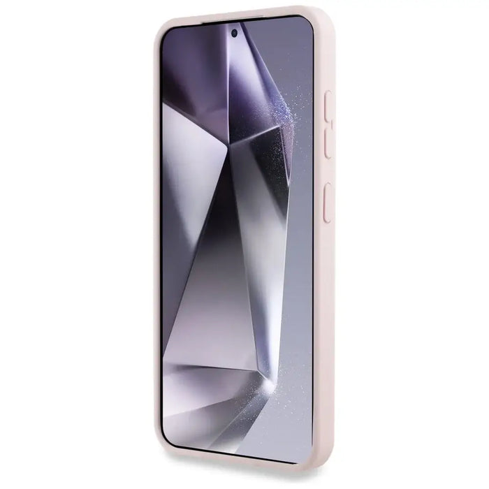 Guess Silicone Big 4G Logo Bottom Script Case for Samsung Galaxy S25 - Pink - Cell phone cases and covers<<<HurtelXML