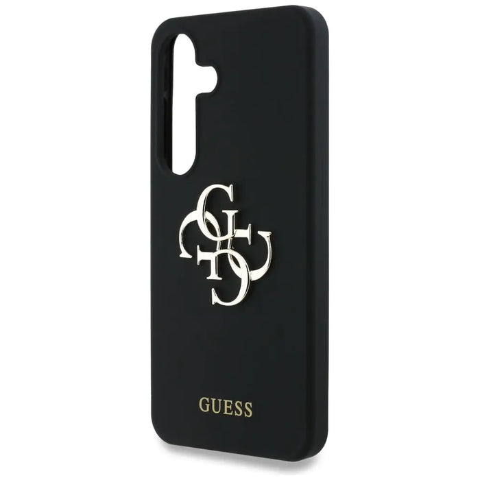 Guess Silicone Big 4G Logo Bottom Script case for Samsung Galaxy S25 - black - Cell phone cases and covers<<<HurtelXML