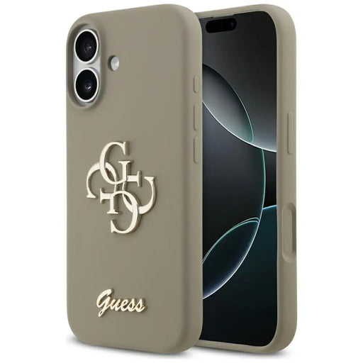 Guess Silicone Big 4G Script Case for iPhone 17 - Brown - Cell phone cases and covers<<<HurtelXML