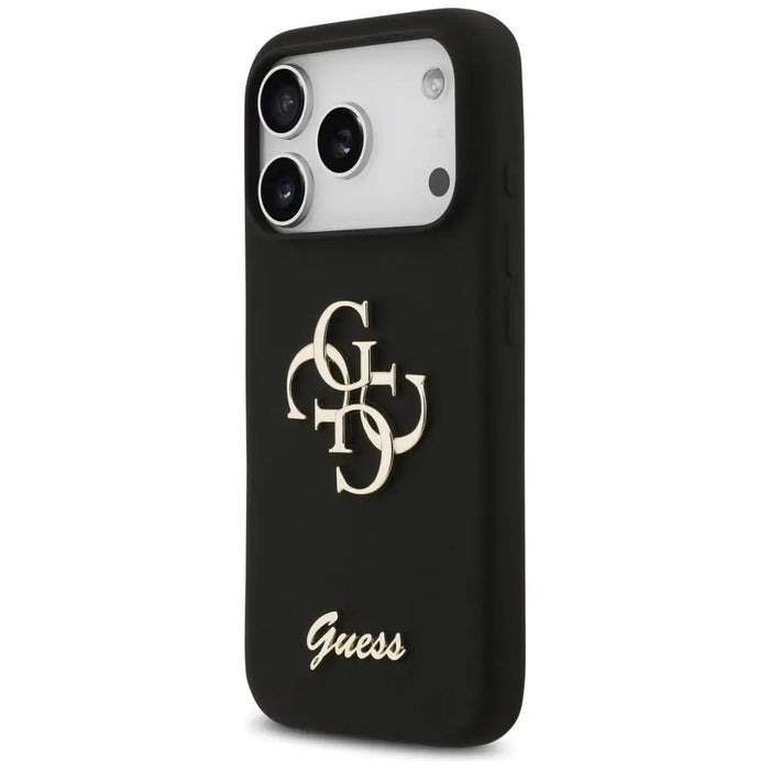 Guess Silicone Big 4G Script Case for iPhone 17 Pro - Black - Cell phone cases and covers<<<HurtelXML