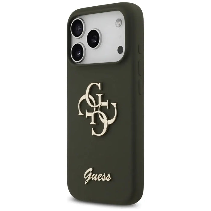 Guess Silicone Big 4G Script Case for iPhone 17 Pro - Green - Cell phone cases and covers<<<HurtelXML