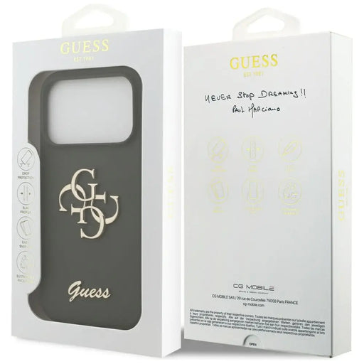 Guess Silicone Big 4G Script Case for iPhone 17 Pro - Green - Cell phone cases and covers<<<HurtelXML