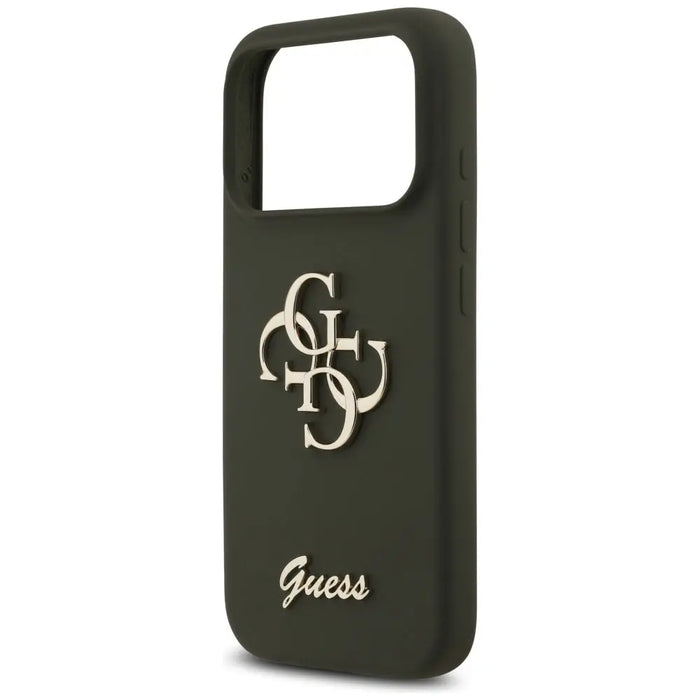 Guess Silicone Big 4G Script Case for iPhone 17 Pro - Green - Cell phone cases and covers<<<HurtelXML