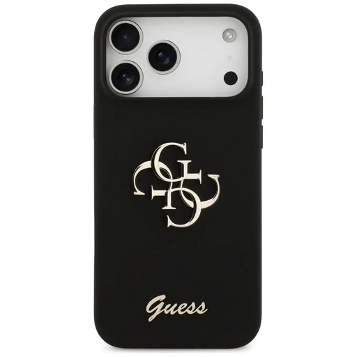 Guess Silicone Big 4G Script Case for iPhone 17 Pro Max - Black - Cell phone cases and covers<<<HurtelXML