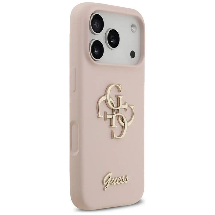 Guess Silicone Big 4G Script Case for iPhone 17 Pro - Pink - Cell phone cases and covers<<<HurtelXML