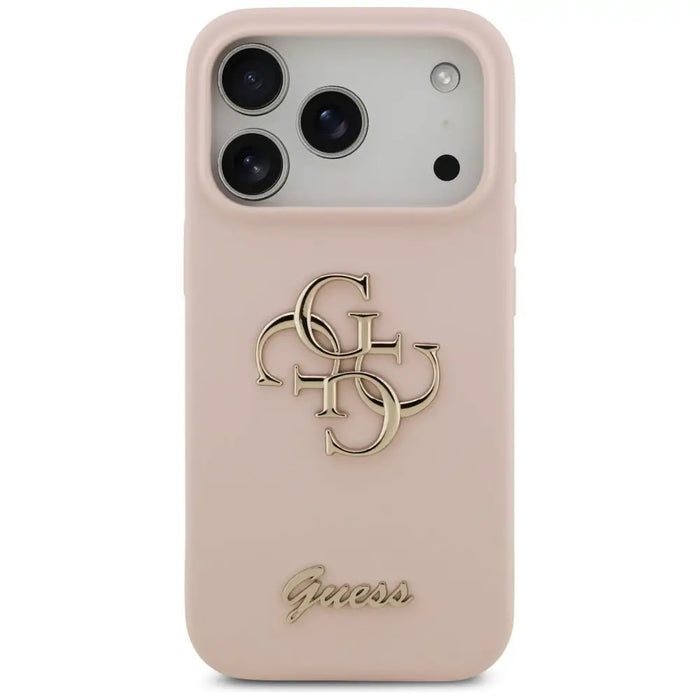 Guess Silicone Big 4G Script Case for iPhone 17 Pro - Pink - Cell phone cases and covers<<<HurtelXML