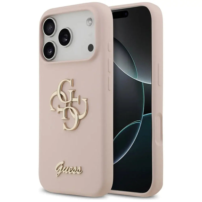 Guess Silicone Big 4G Script Case for iPhone 17 Pro - Pink - Cell phone cases and covers<<<HurtelXML