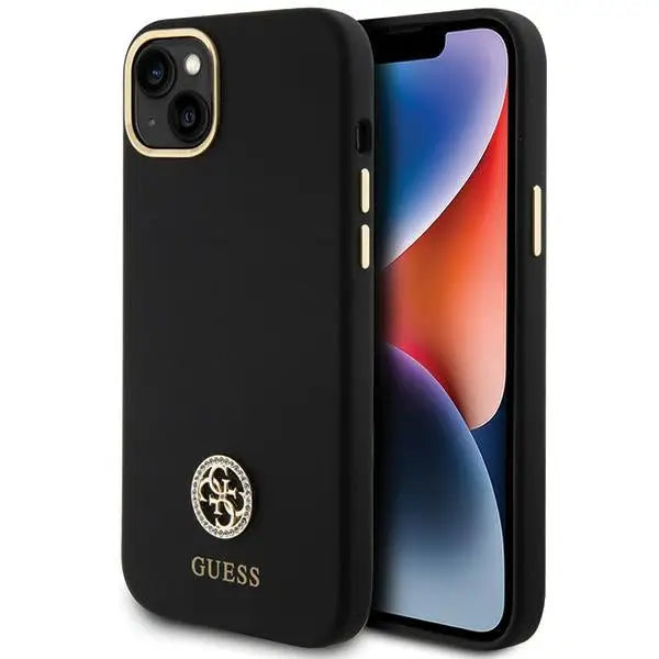 Guess Silicone Logo Strass 4G Case for iPhone 15 Plus / 14 Plus 6.7’’ - Black - Cell phone cases and covers<<<HurtelXML