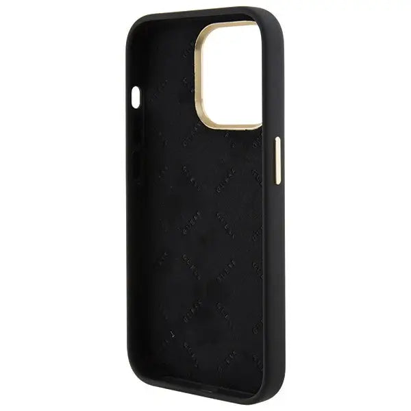 Guess Silicone Logo Strass 4G Case for iPhone 15 Pro - Black - Cell phone cases and covers<<<HurtelXML