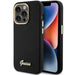 Guess Silicone Script Metal Logo & Frame case for iPhone 15 Pro - black - Cell phone cases and covers<<<HurtelXML