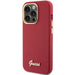 Guess Silicone Script Metal Logo & Frame case for iPhone 15 Pro - red - Cell phone cases and covers<<<HurtelXML